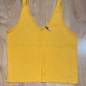 BKE Mustard Ribbed Women's Tank Top